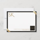 Premium Black & Gold Company Logo Notitiekaartje (Voorkant)