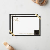 Premium Black & Gold Company Logo Notitiekaartje (Voorkant / Achterkant in situ)