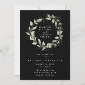 Premium Black Gold Eucalyptus Wreath Greenery Moss Kaart (Voorkant)