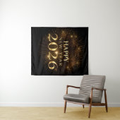 premium black gold happy new year party backdrop wandkleed (In Situ (horizontaal))