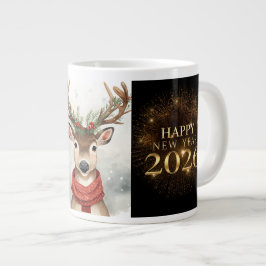 premium black gold happy new year Specialty mug Grote Koffiekop