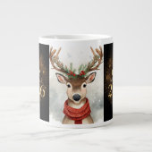 premium black gold happy new year Specialty mug Grote Koffiekop (Voorkant)