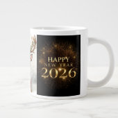 premium black gold happy new year Specialty mug Grote Koffiekop (Rechts)