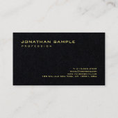 Premium Black Gold Text Modern Elegant Minimalist Visitekaartje (Achterkant)