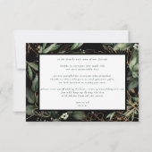 Premium Black Greenery Botanical Eucalyptus Photo Bedankkaart (Achterkant)