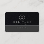 Premium Black Grey Professional Social Media Logo Visitekaartje (Voorkant)