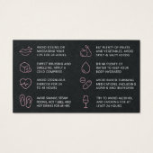 Premium Black Lip Filler Aftercare Advice Kaart (Achterkant)