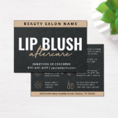 Premium Black Luxury Lip Blush After Care Kaart (Bureau)