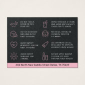 Premium Black Luxury Roze Lip Blush After Care Kaa Visitekaartje (Achterkant)