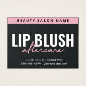 Premium Black Luxury Roze Lip Blush After Care Kaa Visitekaartje (Voorkant)