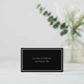 Premium Black Minimalist Professional Modern Visitekaartje (Staand voorkant)