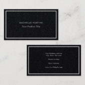 Premium Black Minimalist Professional Modern Visitekaartje (Voorkant / Achterkant)