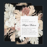 Premium Black Onyx Elegant Pampas Romantic Bridal Kaart<br><div class="desc">Dit ontwerp heeft bijpassend trouwbenodigdheden Dit ontwerp is volledig aanpasbaar door u kan voor om het even welke gelegenheid worden gebruikt *ALS U OM HET EVEN WELKE VRAGEN GELIEVE NIET HESITATE OM ME AAN TE NEMEN</div>