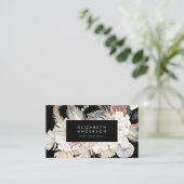 Premium Black Onyx Pampas Grass Floral Ultra Afsprakenkaartje (Staand voorkant)