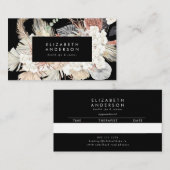 Premium Black Onyx Pampas Grass Floral Ultra Afsprakenkaartje (Voorkant / Achterkant)