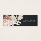 Premium Black Pampas Grass Floral Oerwoud Wedding Mini Visitekaartjes (Achterkant)
