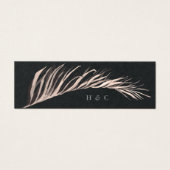 Premium Black Pampas Grass Floral Oerwoud Wedding Mini Visitekaartjes (Voorkant)