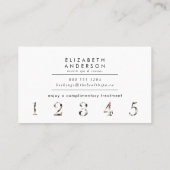 Premium Black Pampas Grass Floral Onyx Tuxedo Klantenkaartje (Achterkant)