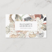 Premium Black Pampas Grass Floral Onyx Tuxedo Klantenkaartje (Voorkant)