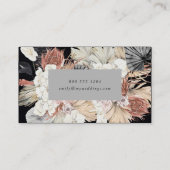 Premium Black Pampas Grass Floral Ultimate Grey Visitekaartje (Achterkant)