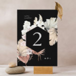 Premium Black Pampas Grass Tropical Oerwoud Floral Kaart<br><div class="desc">Premium Black Pampas Grass Tropisch Oerwoud Floral Table Number #pampasgras #junglebruiloft #jungleuitnodiging #coralbruiloft #bruildingmenu #woestijtwedding #lasvegasbruiloft #terracottabruilbruiloft #peachbruildbruiloft #pampasweddingmenu #pampas #terracotta #coral #peach #naturalbruilgras #driedpampas #driedpampas abisabibruiloft #naturebruiloft</div>