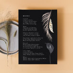 Premium Black Pampas Grass Tropical Oerwoud Weddin Menu<br><div class="desc">Premium zwart-Romantisch,  zacht,  Floral Pampas Grass Tropical Oerwoud Menu. Dit zal deel uitmaken van de suite. #pampasgras #junglebruiloft #jungleuitnodiging #coralbruilbruilbruiloft #wigdingmenu #woestijtwedding #lasvegasbruiloft #terracottabruilbruiloft #peachbruiloft #pampasweddenmenu #pampas #terracotta #koraal #peach #naturalbruiloft #driedpampas #wabisabibruil##naturebruil######Nbruil#Nbruil#########Nbruil######Nbruil##########Nbruil######################Nig##############################################wabisabibruil#################################N</div>