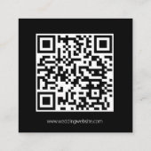 Premium Black RSVP QR Code Enclosure Kaart (Achterkant)