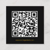 Premium Black RSVP QR Code Enclosure Kaart (Achterkant)