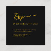 Premium Black RSVP QR Code Enclosure Kaart (Voorkant)