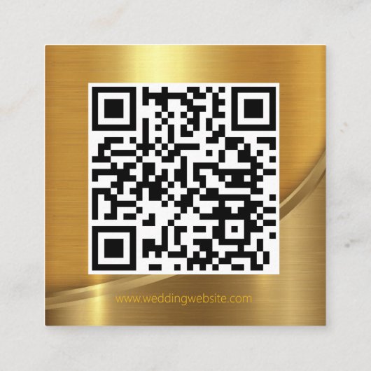 Premium Black RSVP QR Code Enclosure Kaart (Achterkant)