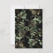Premium Black Sage Botanische Eucalyptus Greenery RSVP Kaartje (Achterkant)