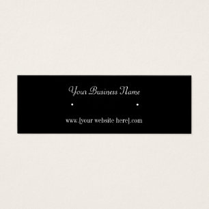 Premium Black Skinny Earring Visitekaartjes
