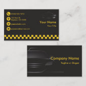 Premium Black Taxi Visitekaartje (Voorkant / Achterkant)