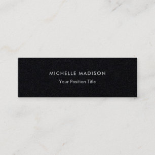 Premium Black Trendy Minimalistische Professionele Mini Visitekaartje