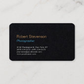 Premium Black Trendy Stylish Company Name Visitekaartje (Achterkant)