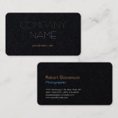 Premium Black Trendy Stylish Company Name Visitekaartje (Voorkant / Achterkant)