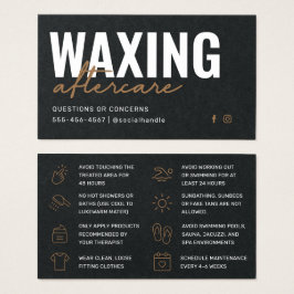 Premium Black Waxing Aftercare Kaart Hair Removal