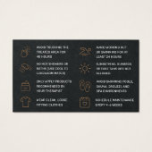 Premium Black Waxing Aftercare Kaart Hair Removal (Achterkant)