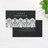 Premium Black White Lace-Visitekaartjes voor dames Visitekaartje (Bureau)