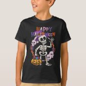 Premium Black Youth T-shirt - Halloween plezier vo (Voorkant)