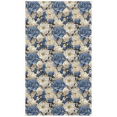 Premium Blauw Wit Ivoor Bloemendeken Tafelkleed (Voorkant)