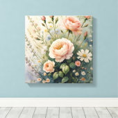 Premium Bloemen Wall Art Canvas Afdruk (Insitu (Houten vloer))
