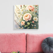 Premium Bloemen Wall Art Canvas Afdruk (Insitu (Woonkamer))