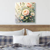 Premium Bloemen Wall Art Canvas Afdruk (Insitu (Slaapkamer))