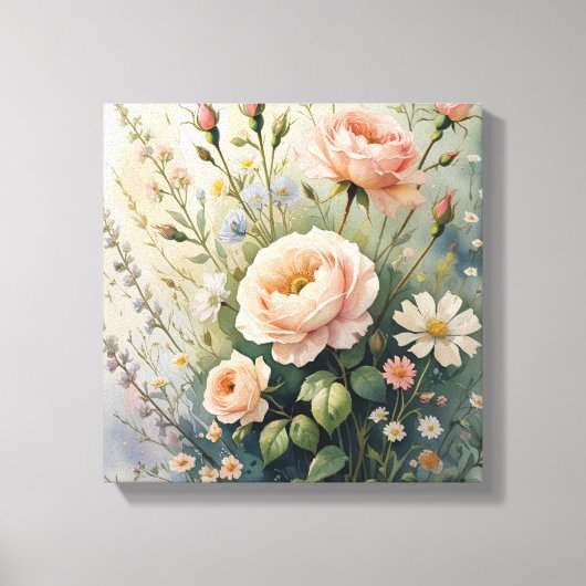 Premium Bloemen Wall Art Canvas Afdruk (Voorkant)