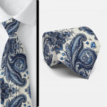 Premium Blue and White Diamond Paisley Neck Tie Stropdas<br><div class="desc">Vintage Boho Elegance with Sparkling Detail Add a touch of refined vintage boho style to your formal attire with this Blue and White Paisley Jacquard Faux Silk Neck Tie featuring Faux Diamond Accents. Perfect for grooms, groomsmen, and guests with a flair for bohemian-inspired elegance, this tie combines timeless color contrast...</div>