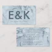 Premium Blue IceBerg Ultra Modern Bold Monogram Visitekaartje (Voorkant / Achterkant)