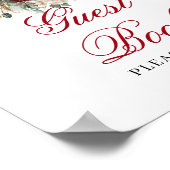 Premium Blush Burgundy Gastboek Poster Bord (Hoek)