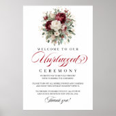 Premium Blush Burgundy Unplugged Ceremonie Poster (Voorkant)