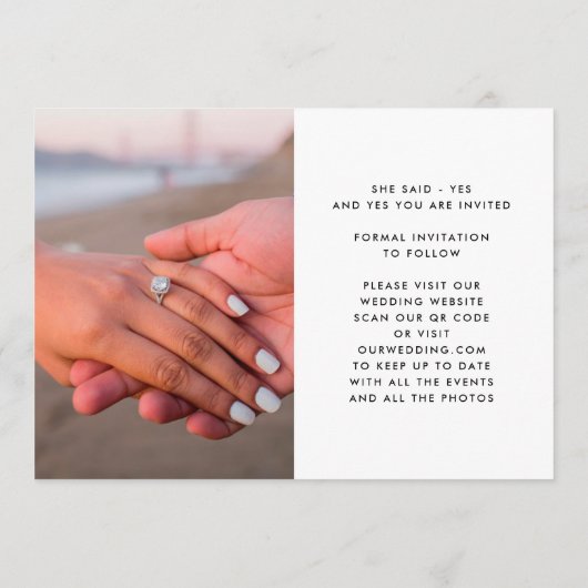 Premium - Bold Modern Text MULTI Photo FUN Save The Date (Achterkant)